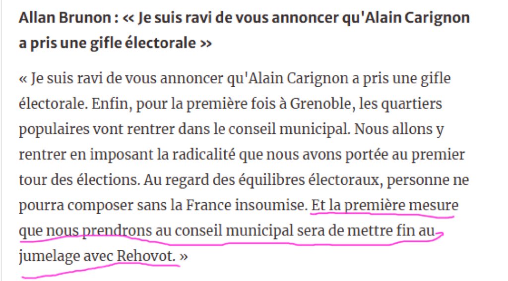 LFI élue au CM de #Grenoble : « La première mesure que nous prendrons sera antisémite ou ne sera pas ». 
#Municipales2026