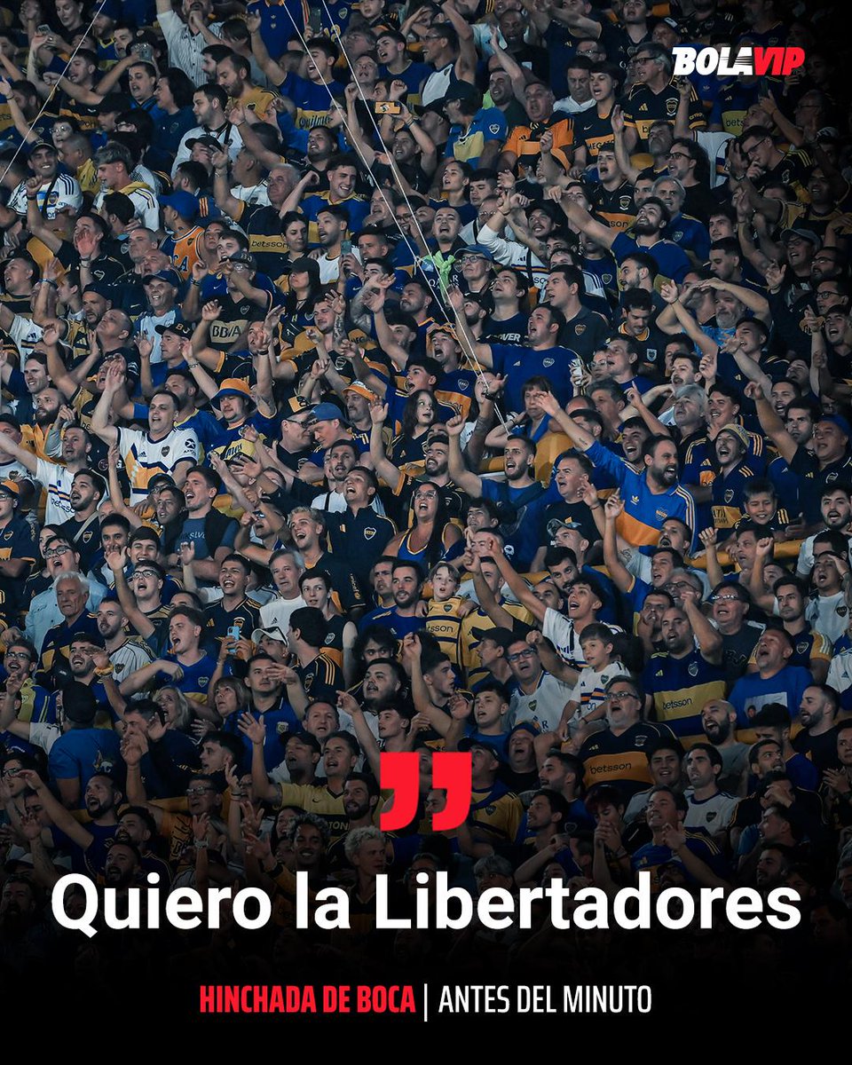 Antes del minuto de juego, toda La Bombonera le cantó a los jugadores.

🗣️ "Yo te quiero Boca Juniors, yo te quiero de verdad, quiero la Libertadores".