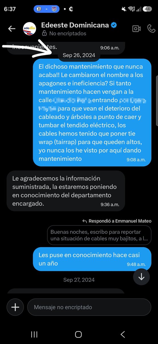 Alexmateo0318's tweet photo. @EdeesteRD Me invitan a hablar en privado para no atender las solicitudes hechas, su DM es el mismo que el mio y ahi esta la queja y si revisan encontraran mas de 15 reportes a los que nunca dan cumplimiento, ni primer reporte por este medio fue el 1 de noviembre de 2023 y sigo esperando https://t.co/NMrqlbxS2l