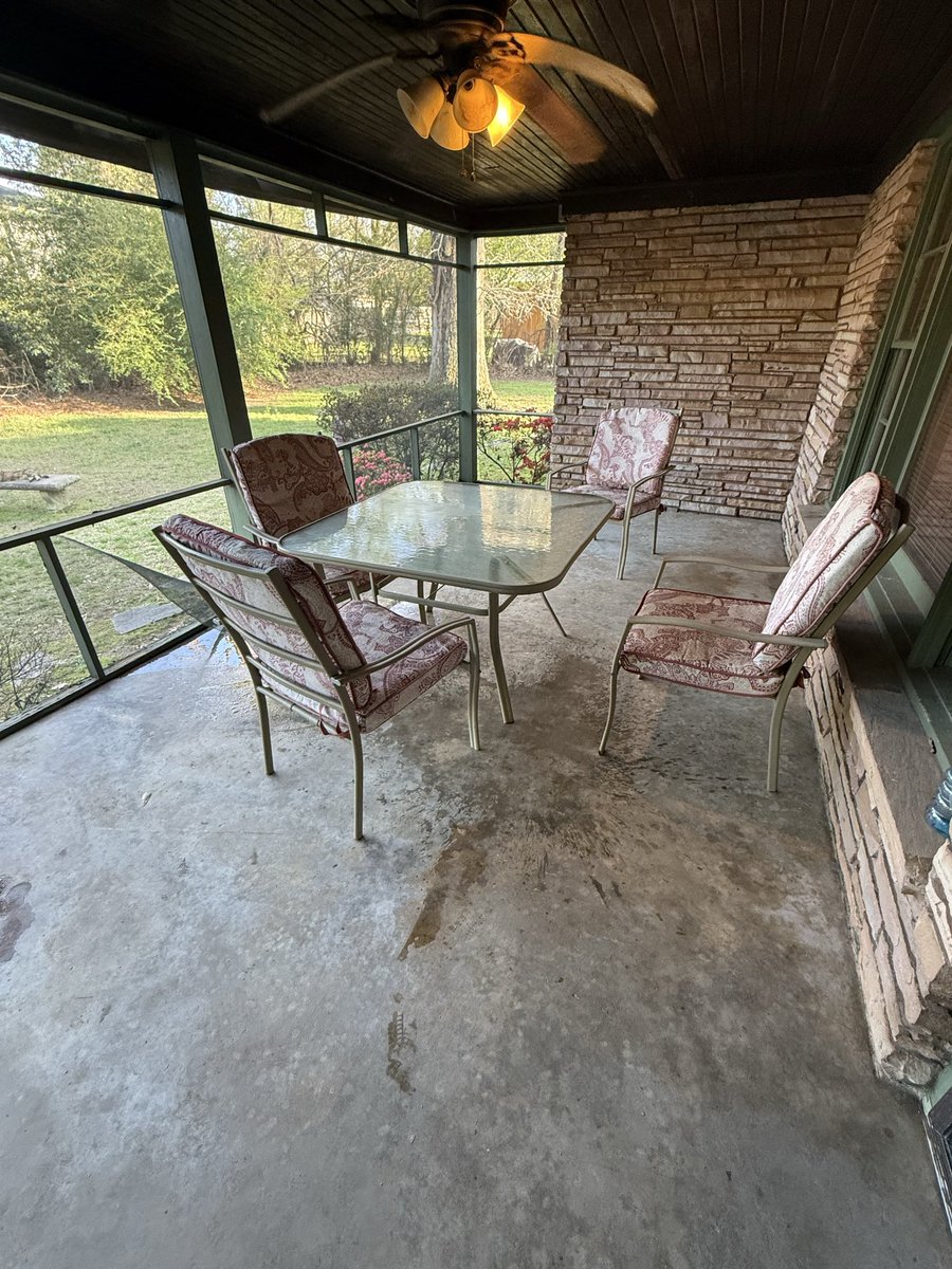 I fought all the “wanna sit down” today so I could get my back porch back. And I’m never leaving.