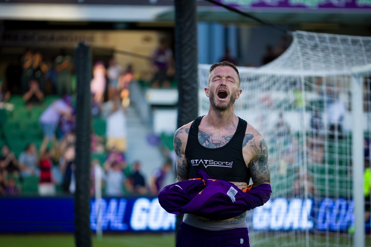 PerthGloryFC's tweet photo. That's what it meant...
Taggs' reaction to his last-gasp equaliser which saw him become the club's stand-alone all-time record @aleaguemen's goalscorer says it all.
Superbly captured by @tom_mc_c.
#ONEGlory https://t.co/MdVG9T9vJr