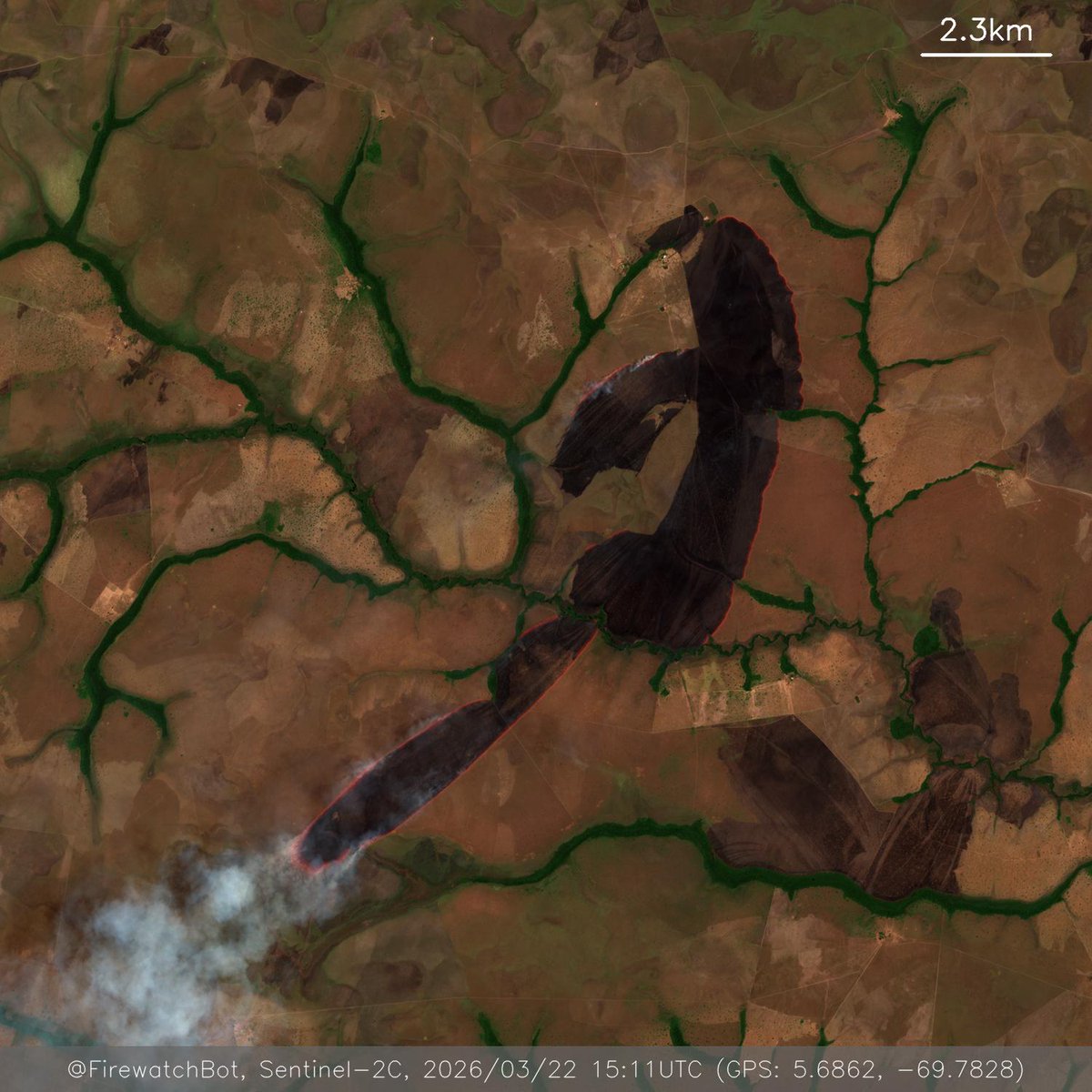 Fire detected from #Sentinel2

🗺 Place: La Primavera, Vichada, #Colombia
🕛 Date: 2026/03/22 15:11UTC

View location: maps.google.com/?q=5.686152084… (5.6862, -69.7828)