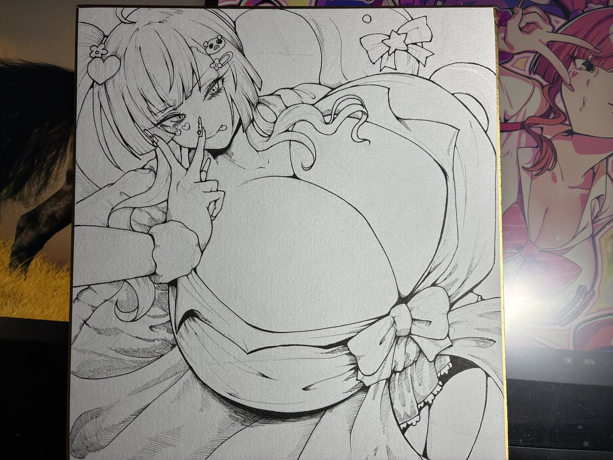 ギャルダイアちゃんの色紙描いてました 