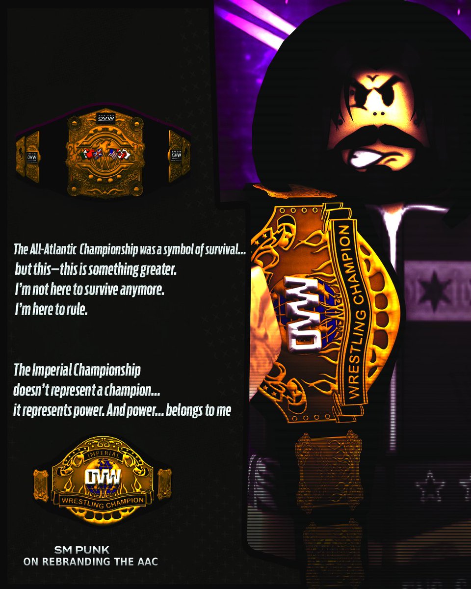🚨 𝙏𝙄𝙏𝙇𝙀 𝙍𝙀𝘽𝙍𝘼𝙉𝘿 🚨

SM Punk is shaking things up in OVW the All-Atlantic Championship is DEAD. Long live the OVW Imperial Championship! 👑🔥

Who’s ready to see history rewritten?