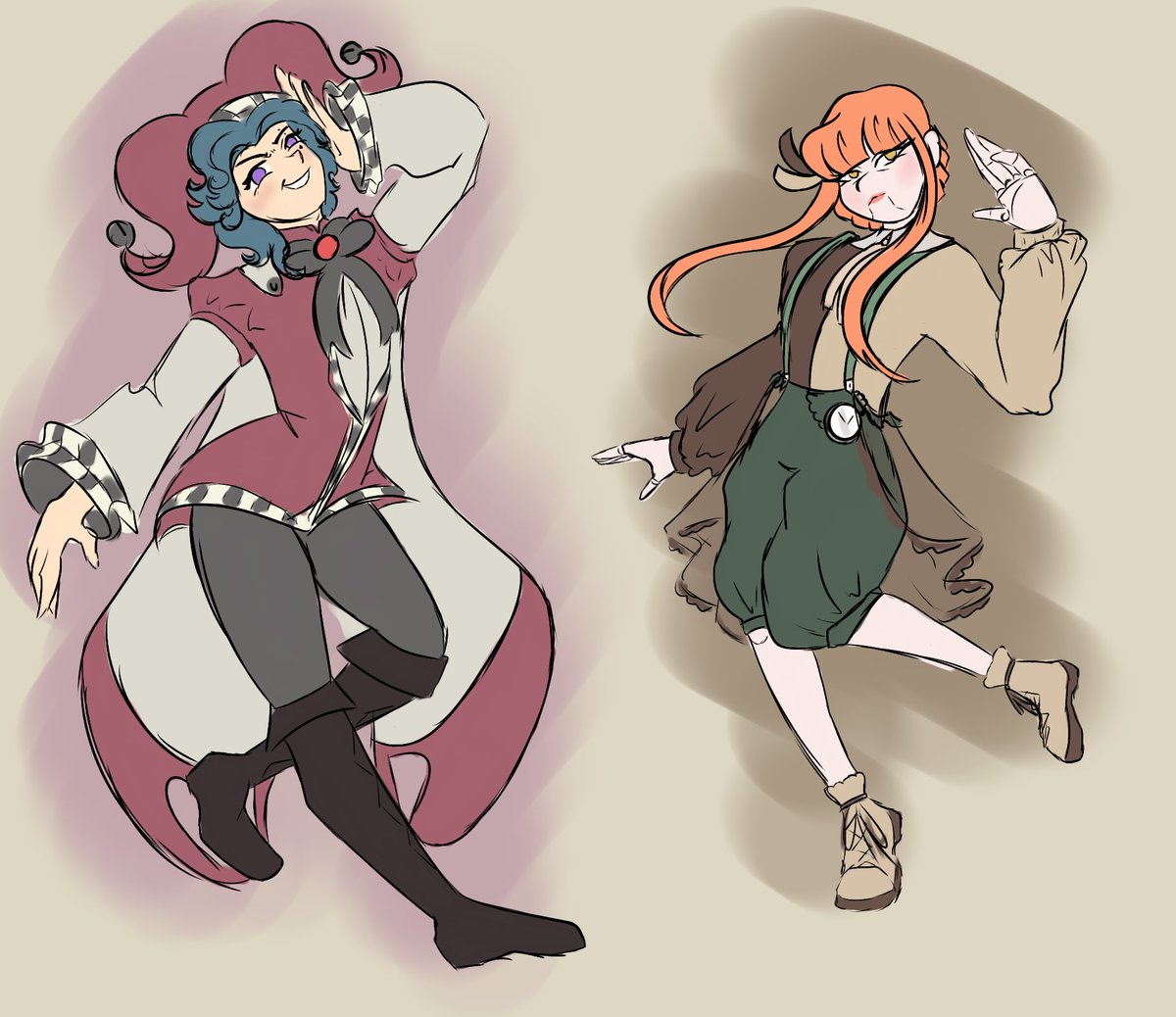 waveykirby's tweet photo. A quick doodle of some Ocs! https://t.co/ifkShHM0a6