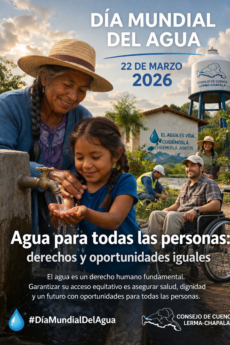 LermaCuenca's tweet photo. 💧 Donde fluye el agua, crece la igualdad.
En el DíaMundialDelAgua reafirmamos que el acceso al agua es un derecho humano.
Cuidarla es responsabilidad de todas y todos. 🌎💙 https://t.co/ekZhHFOJSq