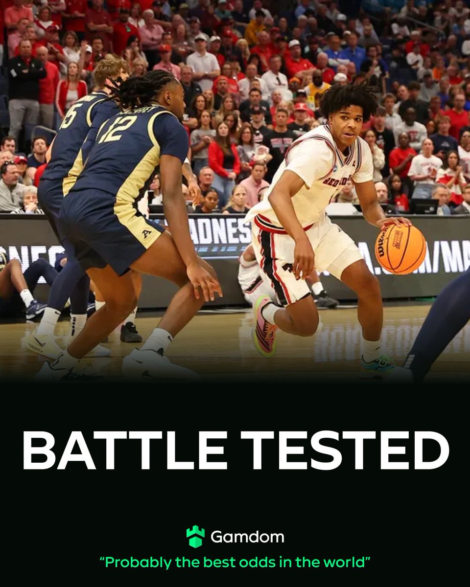 gamdomsport's tweet image. Two squads trying to survive #MarchMadness without their biggest weapons.

#Arkansas and Texas Tech down a star, both trying to keep their momentum alive. 🙏

Who puts the team on their back tonight? 💪