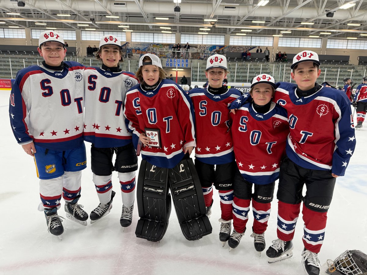 YouthHockeyHub's tweet photo. Stars of Tomorrow
2013 Boys All-Tournament Team
G - Braden Hansen (South)
D - Leo Johnson (West)
D - Kellen Weymann (South)
F - Bogdan Smoliak (South)
F - McCoy O'Leary (West)
F - Malachi Peck (South)
Most Valuable Player - Braden Hansen (South)
#starsoftomorrow https://t.co/YLKrxI9rKH