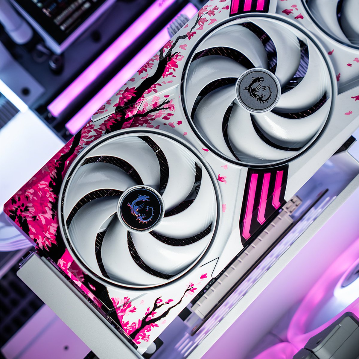 AustraliaMSI's tweet image. Look at this beauty 🌸
Who knew a powerful beast could have such a delicate side? ✨

A big thank you to the talented team:
Creator: @rgb_pitri
Artist: @st4wbry
Photographer: @dnns_photography

#GAMINGTrio #RTX5070Ti #graphicscard #gpu #MSI #gaming #pcgaming #pcbuild