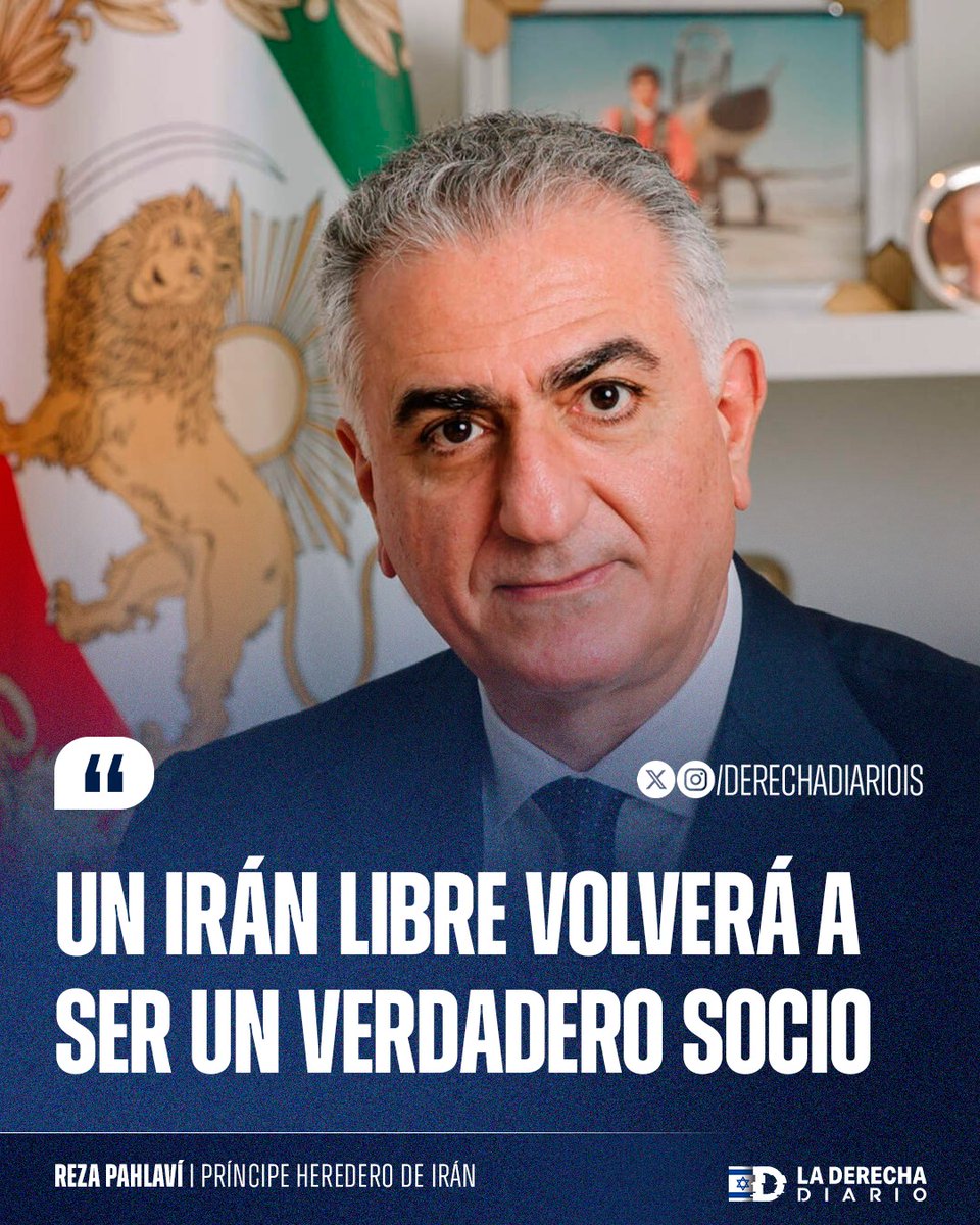 🚨🇮🇷🇸🇦🇦🇪 | El príncipe heredero de Irán, Reza Pahlavi, aseguró a los países árabes que habrá paz tras la caída del régimen terrorista islámico: “El colapso del régimen terrorista abrirá una oportunidad histórica. No más chantaje nuclear y no más terrorismo ni apoyo a milicias".