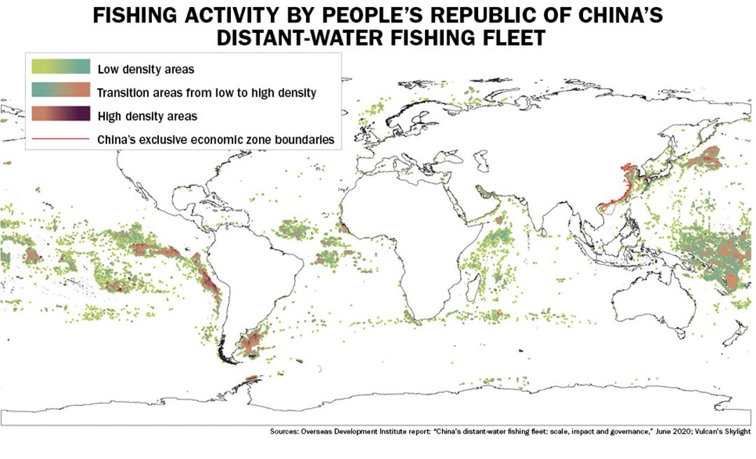 A frota chinesa de pesca de  longa distância anda há anos a limpar os recursos pelo mundo fora. Porque é que nunca se fala disto?
