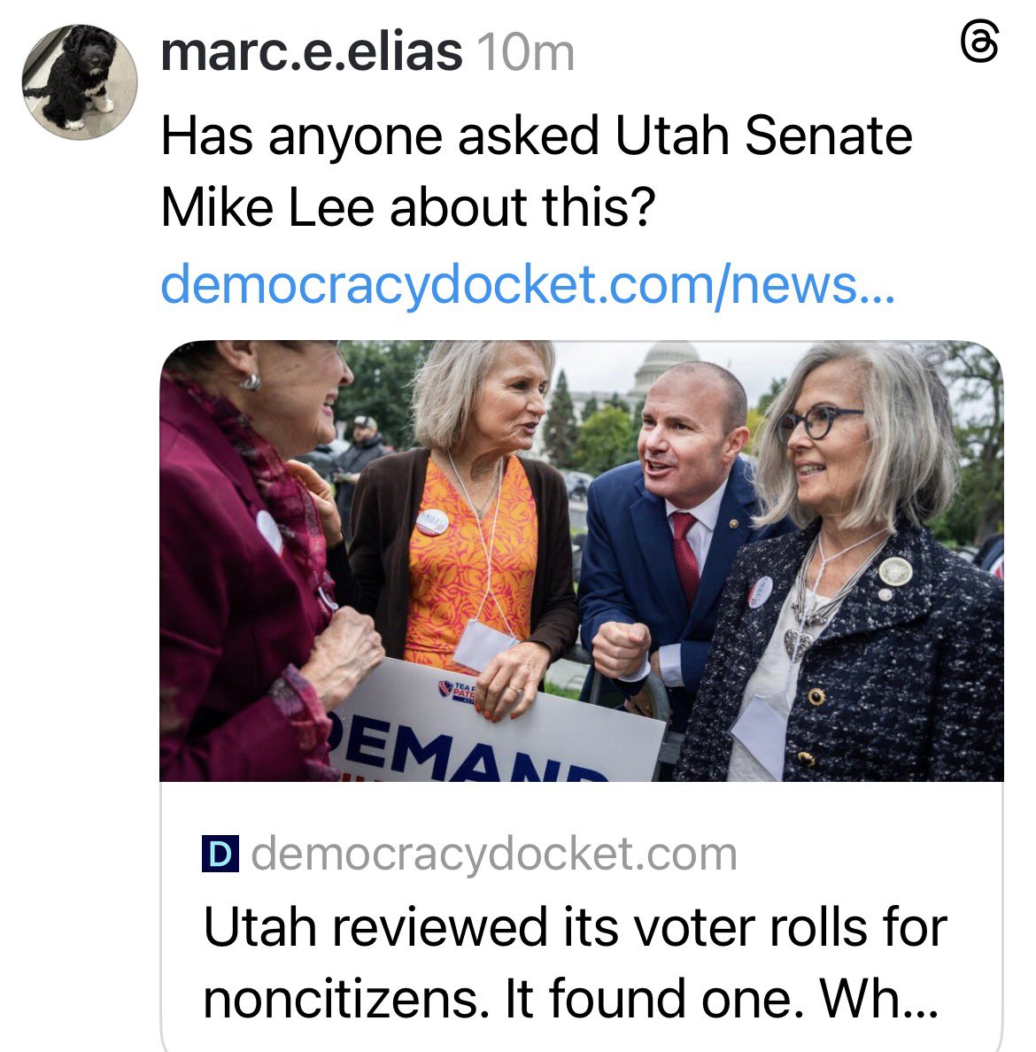 tburgerd's tweet photo. @SenMikeLee You are a FRAUD. https://t.co/N8nZm7nqnE https://t.co/C3Rj5yXXcl