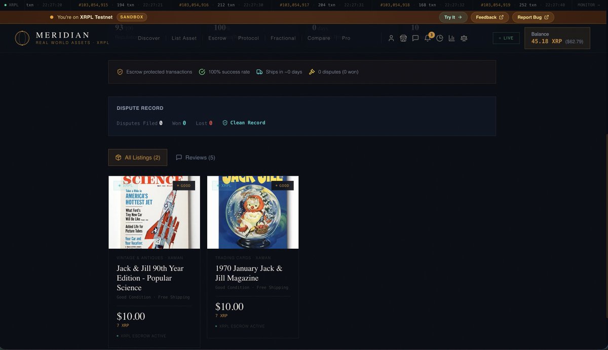 During account setup, everyone can customize there own personal storefront. 

Add Headers, unique slug name, pinned listings. 

Anyone can find your store by simply searching by store name for quick navigation. 

Connect your wallet and customize it @ MeridianMarket.xyz