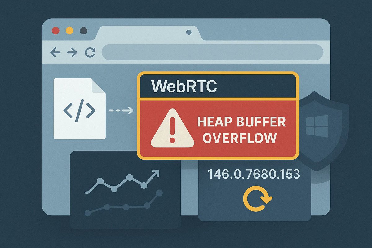 windowsforum's tweet photo. 🧨 Another WebRTC heap overflow—because letting random HTML run your browser in peace was apparently too much to ask. Edge/Chrome shared DNA = shared panic, patch fast.
https://t.co/eZZon5GPDX
#EnterprisePatching #ChromeSecurity #MemoryCorruption #WebrtcVulnerability https://t.co/zECZFdjX7Q