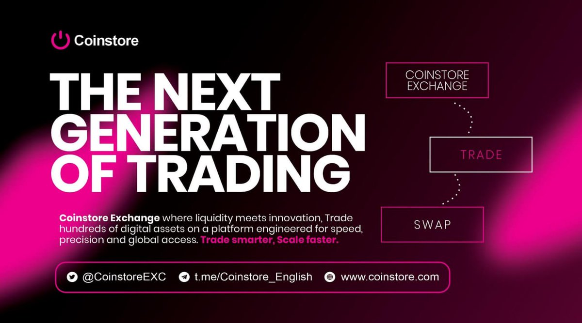 DANIYAMZ's tweet image. The next phase of crypto trading is unfolding now on @CoinstoreExc.
Strong liquidity combines with cutting-edge innovation to deliver a smoother, more reliable trading experience.
Discover what’s possible.
cutt.ly/UeAZB23z
#Coinstore #Launchpad #IEO