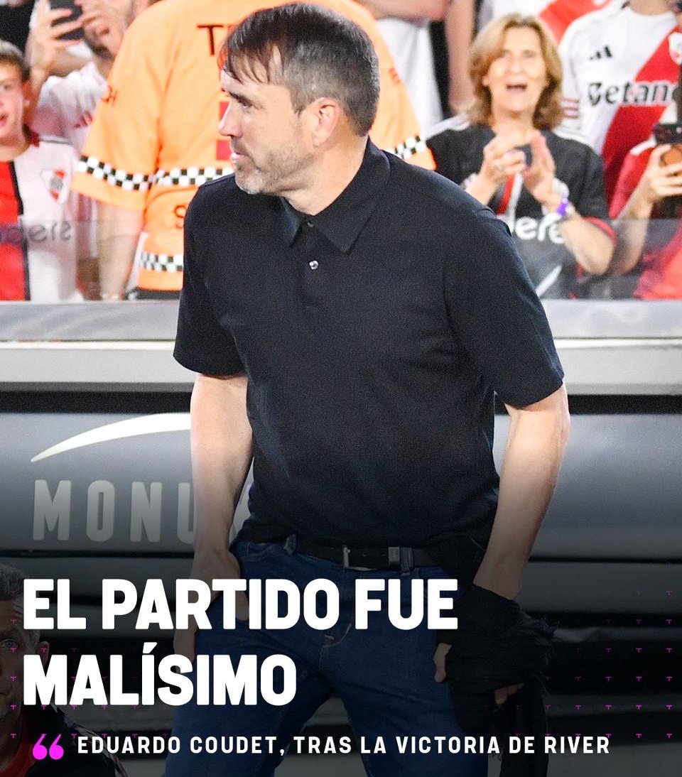 Es la mejor declaración en la historia de un técnico de River, cero soberbia y con sincericidio absoluto.