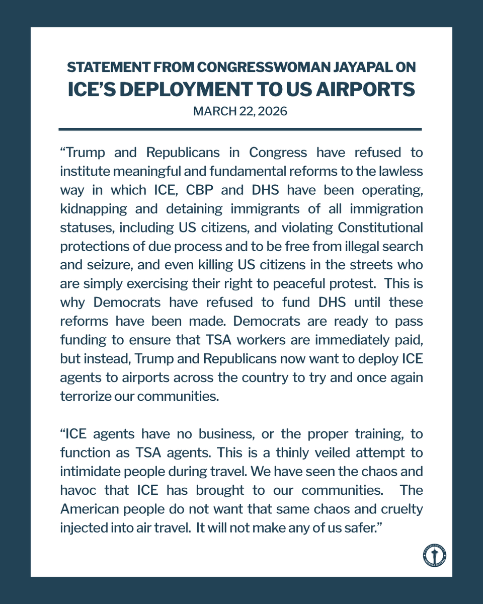 Rep. Pramila Jayapal tweet media