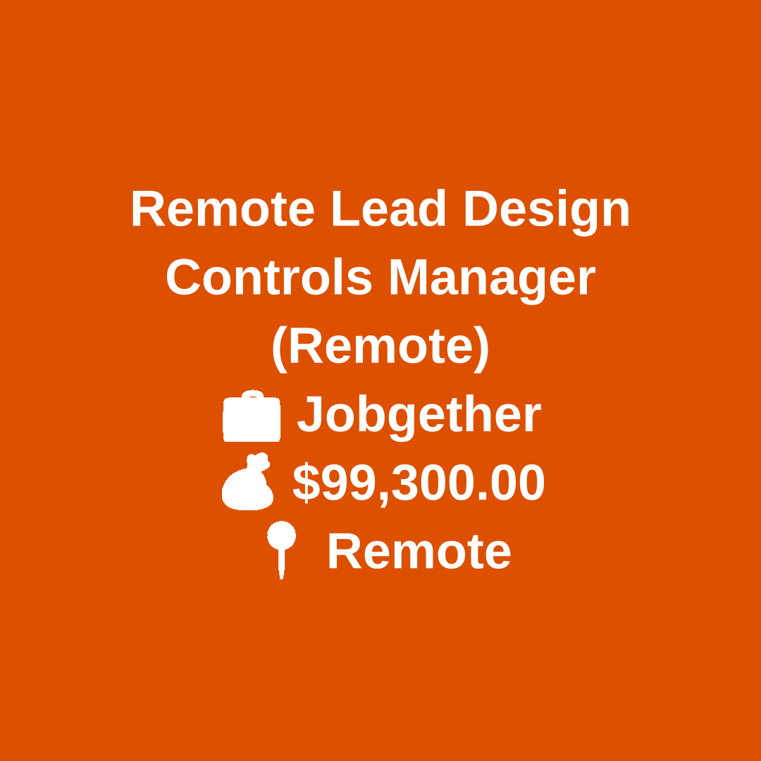 jobfetcher's tweet photo. Looking for a role where you can lead design compliance from the comfort of home? 🏡 Join Jobgether as a Remote Lead Design Controls Manager! 💼  
https://t.co/Yofa148o5G  
#RemoteJobs #DesignControls #CareerOpportunities #JobSearch #Jobgether https://t.co/5ImC4rr0pA