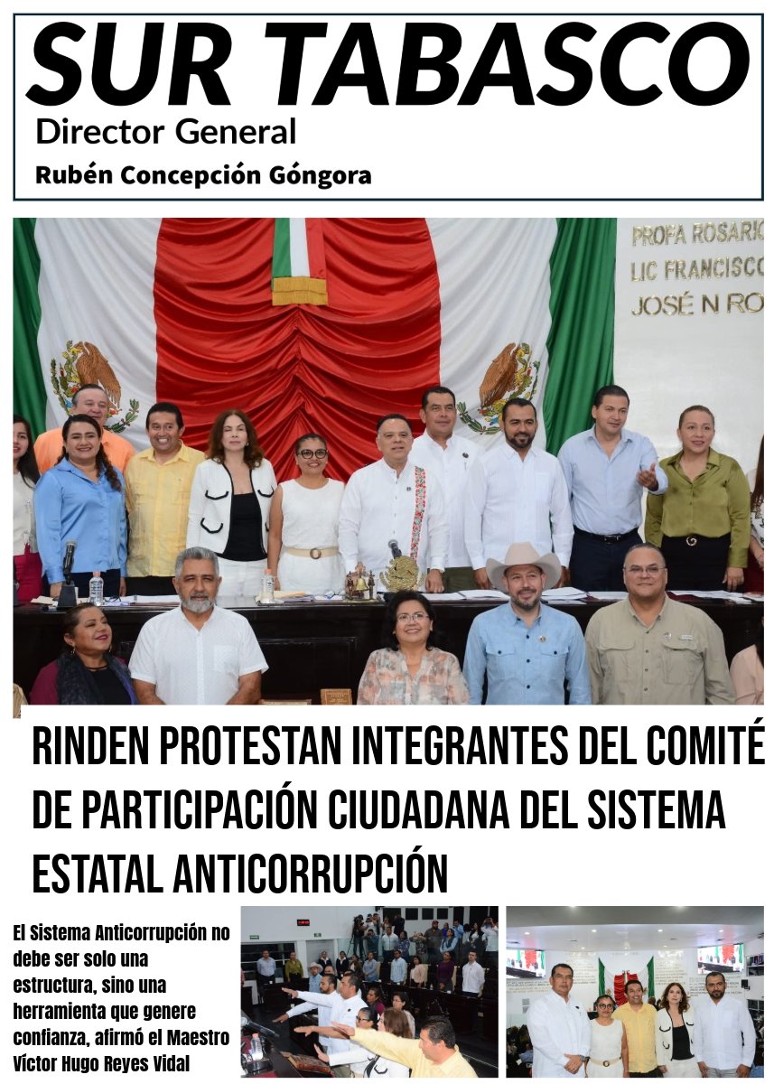 Maestro 
Víctor Hugo Reyes Vidal: Desde el Comité de Participación Ciudadana, trabajaré para que la voz de la sociedad incida en las decisiones públicas. La legalidad no es un discurso, es una práctica diaria, y ahí vamos a estar.