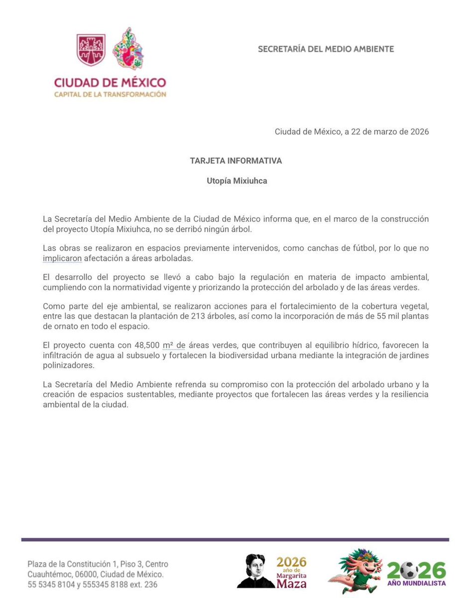 Secretaría del Medio Ambiente tweet media
