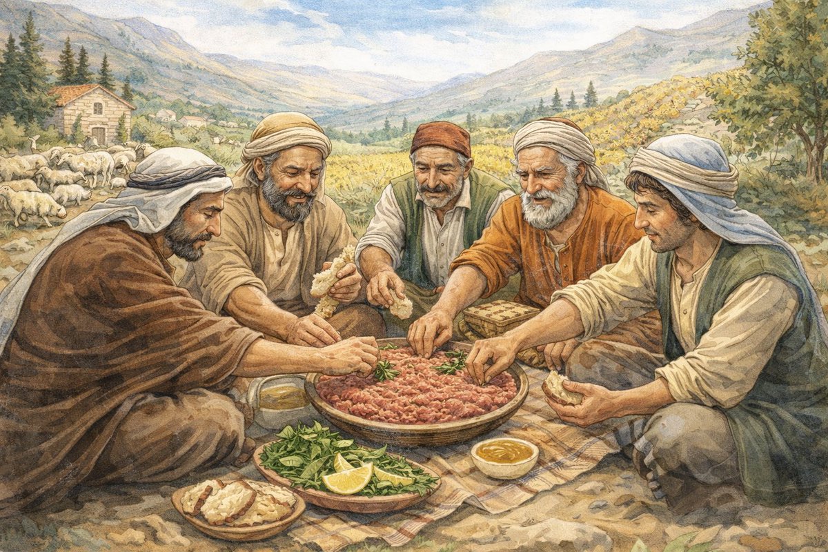 simyam's tweet photo. Food is never just food.
It reflects identity, history, and even conflict.
From Cain and Abel to today’s world, what we eat mirrors deeper tensions between ways of life.
In Ehden, kibbeh is more than a meal.
It is culture, memory, and ritual, present in both joy and mourning. https://t.co/80ddipcDJd