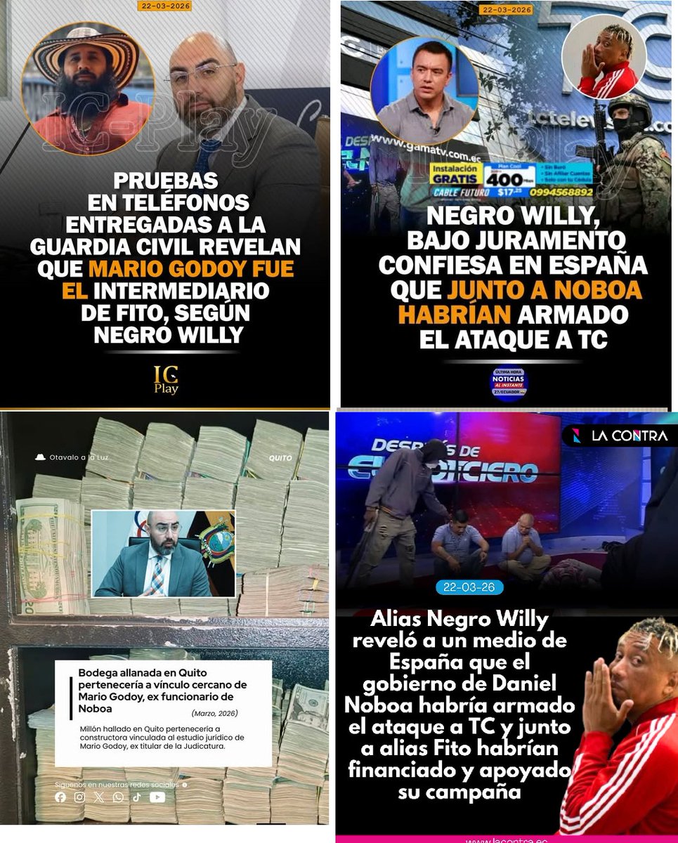 La <a href="/FiscaliaEcuador/">Fiscalía Ecuador</a> prepara allanamientos, no sabemos para cuando. Cc <a href="/DanielNoboaOk/">Daniel Noboa Azin</a> <a href="/CorteNacional/">Corte Nacional de Justicia</a>  <a href="/TCE_Ecuador/">TCE Ecuador</a> <a href="/MarioGodoyEc/">Mario Godoy</a> <a href="/CJudicaturaEc/">Consejo de la Judicatura</a>