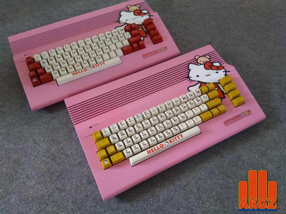 northstarex's tweet photo. These Hello Kitty C64s were part of an art project in 2022. Only three were made to order. I’ll ask again… Who wants one of these Hello Kitty C64s? I’ll be modding another 1–2 units. Please email info@akcz.de 
Infos: https://t.co/KHtbUnCuYd

#hellokitty #c64 #art #modding #amiga https://t.co/rsc6jIoVbk
