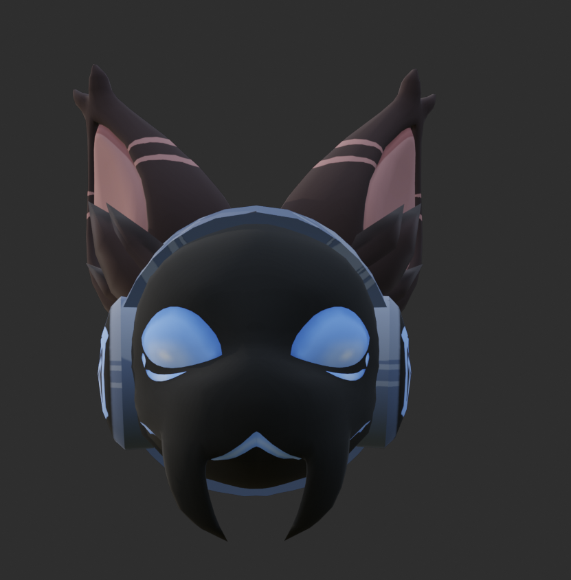 Spider protogen visor for roblox :3 (will put the visor and ears for sale in marketplace if anyones interested)