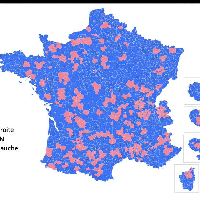 OrienteDawn's tweet photo. 🇫🇷 【突发】玛丽娜·勒庞（Marine Le Pen）领导的右翼政党“国民联盟”（National Rally）党在法国地方选举中表现惊人，不仅大幅超越了其此前预期的“拿下40座城市”的目标，更是取得了令人难以置信的突破——一举拿下70座城市！

目前，目前，已有3000名国民联盟的当选官员正式进驻法国各地的市政议会。“国民联盟”在各项民意调查中均处于领先地位，是法国最受欢迎的政党。

法国人民想要夺回属于他们的国家！