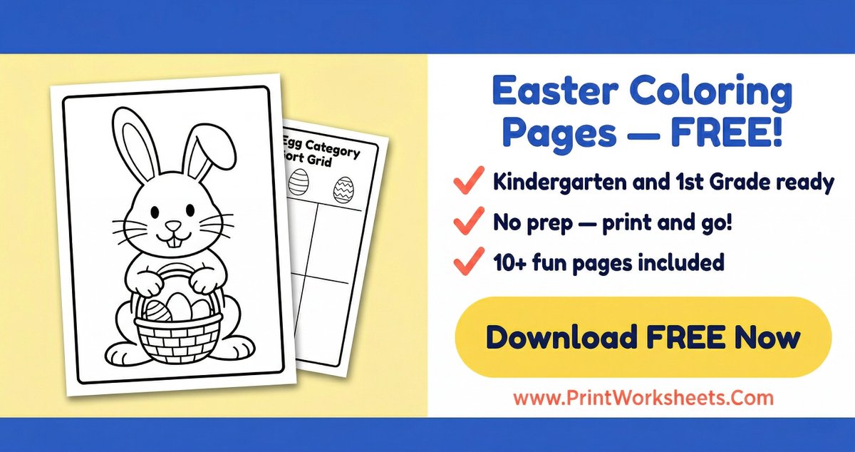 printworksheets's tweet image. Easter Coloring Pages FREE! 10+ activities, K-1st ready. Print &amp;amp; Go!

printworksheets.com/holiday-worksh…

#easter #coloringpage #kids #free #printable #pdf #toddlers #print