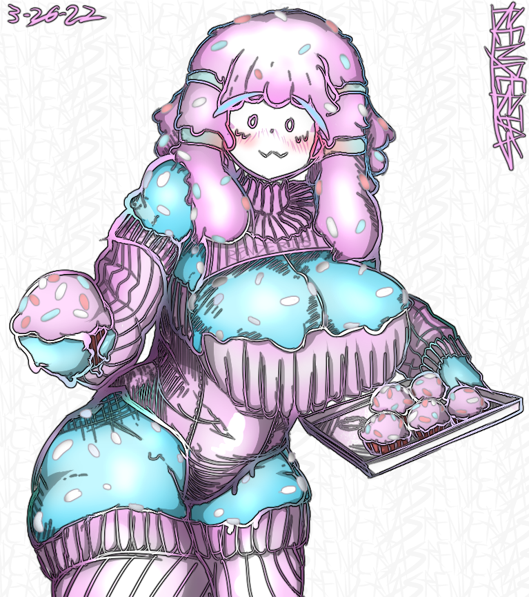 renderias's tweet photo. My only and last time ever posting non edgy art this bright, I made this cupcake girl. Will twitter like me now? https://t.co/nvgCVcY3LE
