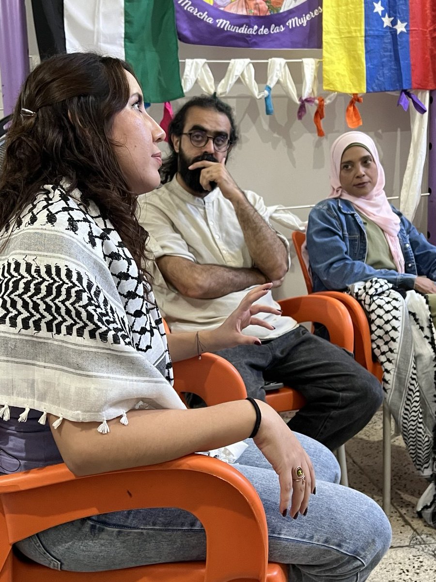 entintavioleta's tweet photo. 🎬 "Hijas de la Nakba” en Tinta Violeta sede Altagracia: mujeres palestinas resistiendo a la colonización y al patriarcado.

🇵🇸 Que la memoria se vuelva acción: feminismo popular es lucha y solidaridad sin fronteras. https://t.co/etb7h0RBjy