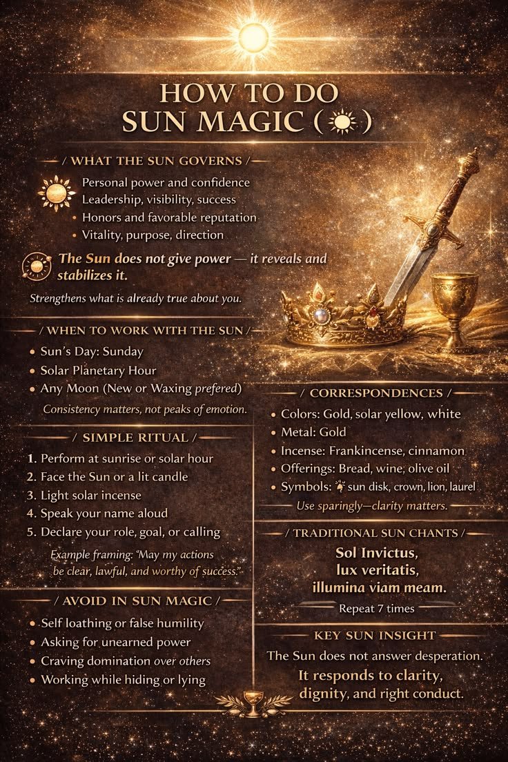 How to do Sun Magick
