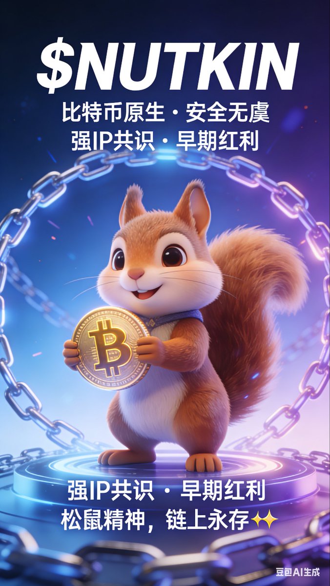 hy55888's tweet photo. 🐿️ $NUTKIN
比特币原生 · 安全无虞
强IP共识 · 早期红利
松鼠精神，链上永存✨ https://t.co/0K0iwKd3dN