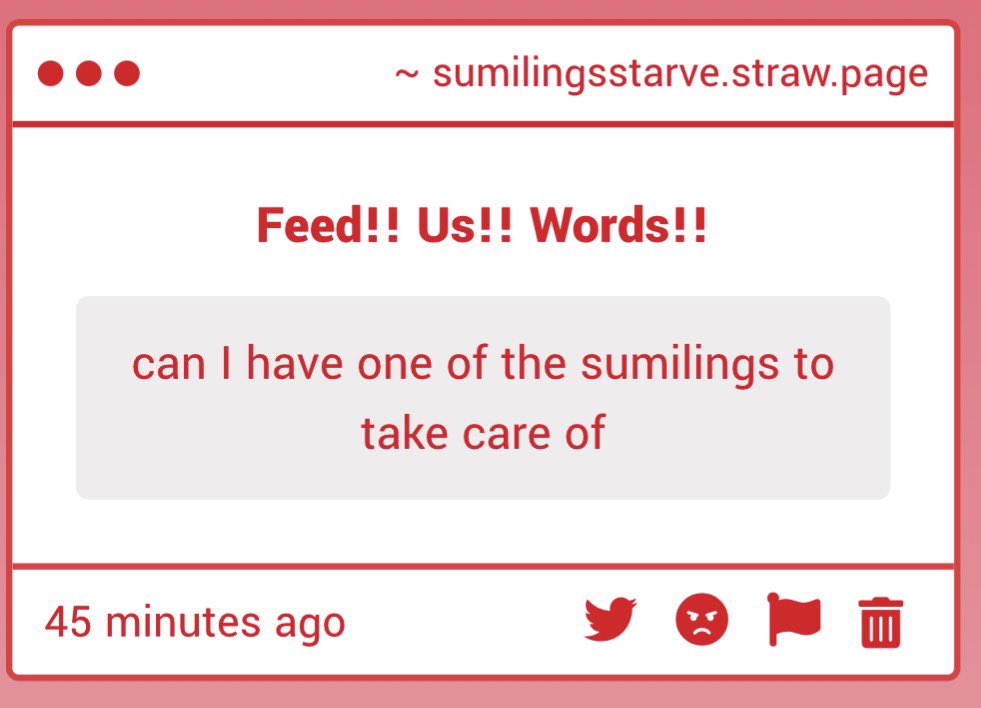 Starving!! Sumilings!! tweet media