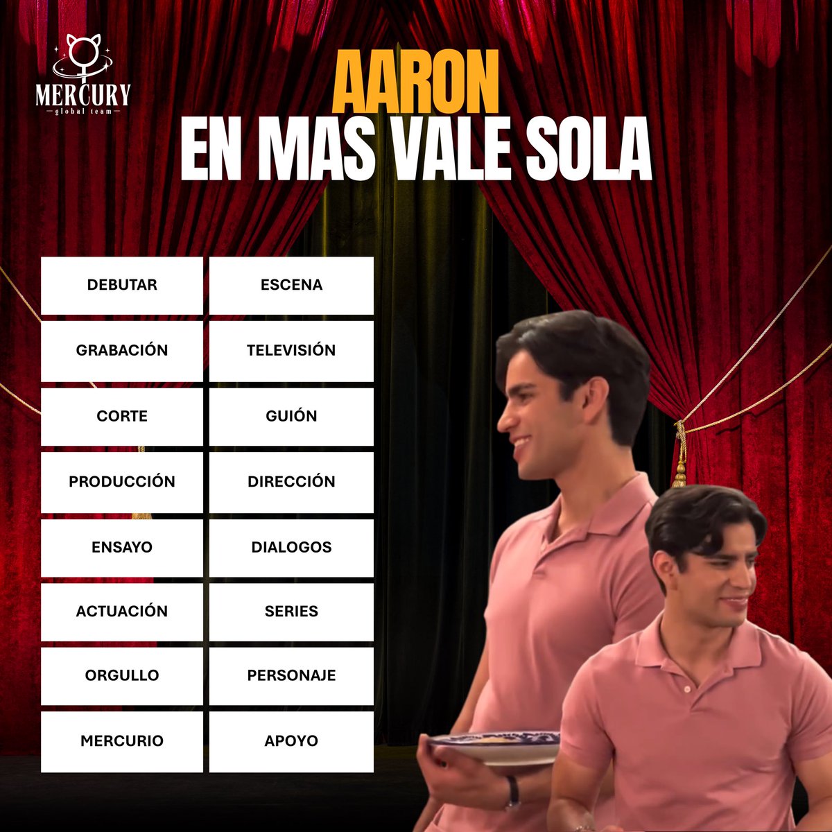 Mercury_globalt's tweet image. Listos? 🎥

Comenta cada palabra de la tabla y activa la tendencia con la siguiente frase: 

AARON EN MAS VALE SOLA

Si podemos 🤍