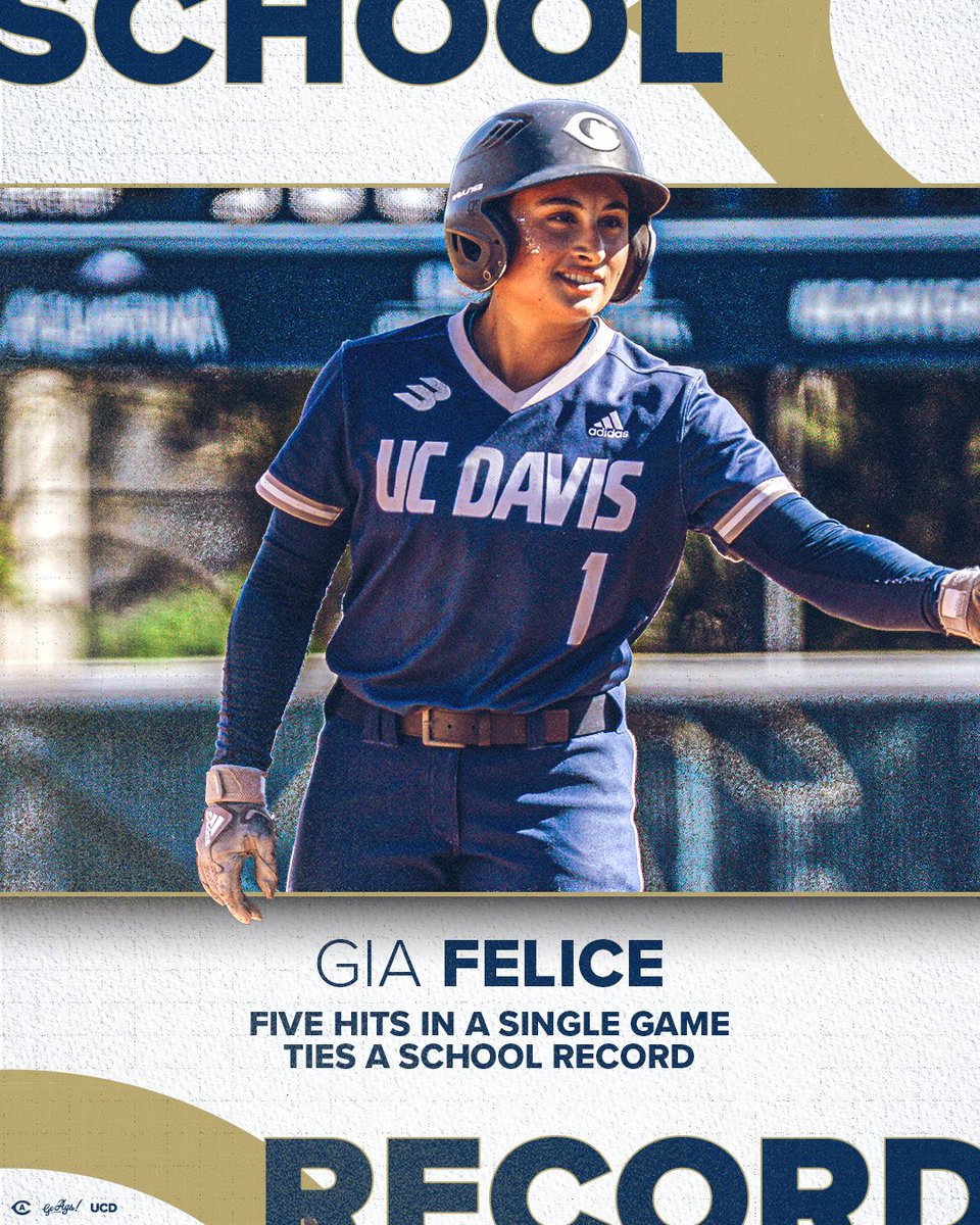 #NBD just Gia Felice tying a program record 🔥🔥

Felice’s 5️⃣ hits all from the lead off spot, are the most by an Aggie since 2010 and it ties a program record for most hits in a single game!! 😤

#GoAgs