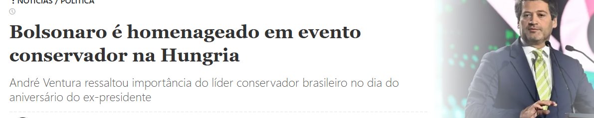 André Ventura ressaltou importância do Bolsonaro no dia do aniversário. Pediu q os presentes reconhecessem sua atuação na política brasileira. 
Segundo ele, a prisão dele seria injusta, ocorrendo justamente por sua atuação política e coragem de enfrentar interesses poderosos.