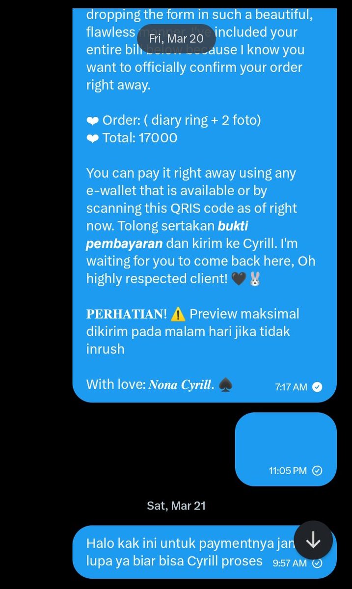 @StoreCyrill 😈 setelah dm! tag Cyrill ya🙏 tweet media