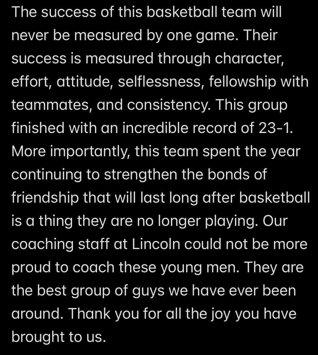 Lincoln Boys Basketball tweet media