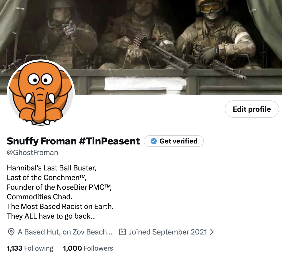 Snuffy Froman #TinPeasent tweet media