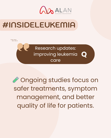 AcuteLeuk's tweet photo. 🧪 Research updates: improving leukemia care
Ongoing studies focus on safer treatments, symptom management, and better quality of life for patients.
💛 Knowledge turns into hope.
#InsideLeukemia #LeukemiaResearch #HopeThroughScience https://t.co/hU99g3gVcx