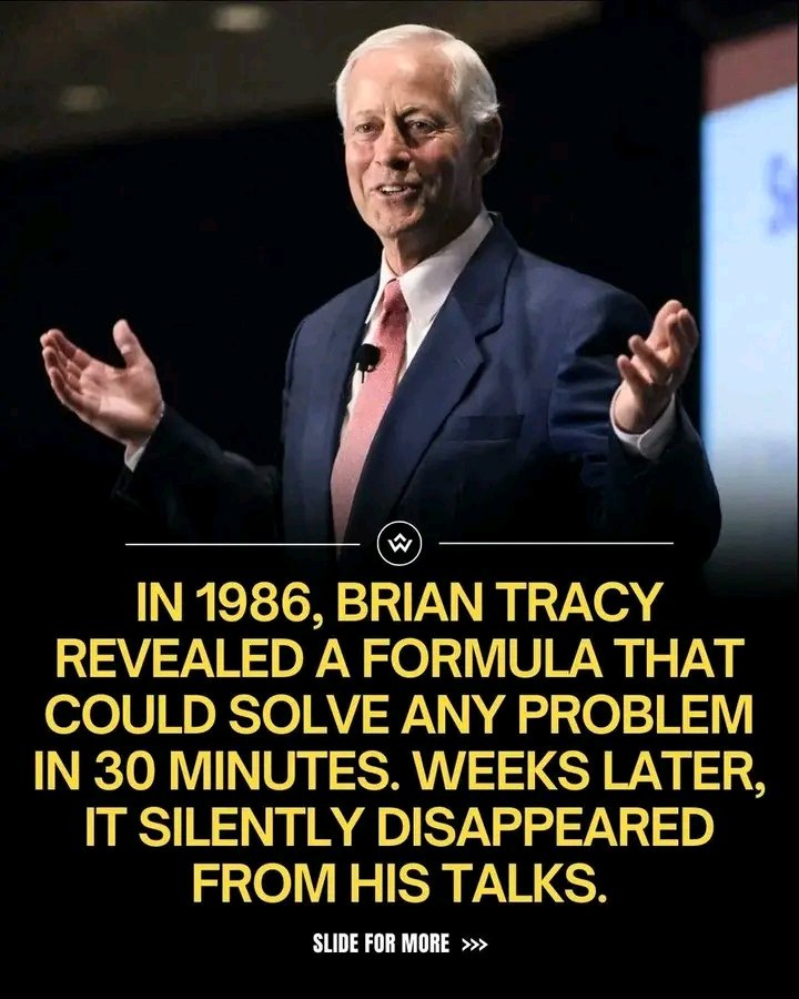 Eze_Wilberforce's tweet photo. In I986 Brian Tracy revealed a formula that could solve any problem 

They tried to vanish the R=(WxC)+T formula forever.

It's so effective that anything can be solved in just 30 minutes.

Here is what it is and how to use it 👇

-Thread- 🧵 https://t.co/a81tLAWlgy