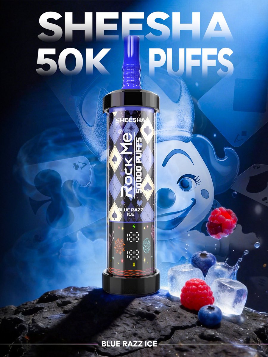 RockMe_Vape's tweet photo. Meet the ROCKME SHEESHA 50K
💨 Huge clouds
🔥 Rich mesh coil flavor
🔋 Rechargeable + smart display

No refills. No limits. Just vape.

#RockMeVape #DisposableVape #50KPuffs #VapeLife #CloudChasing https://t.co/t6QISgZvev
