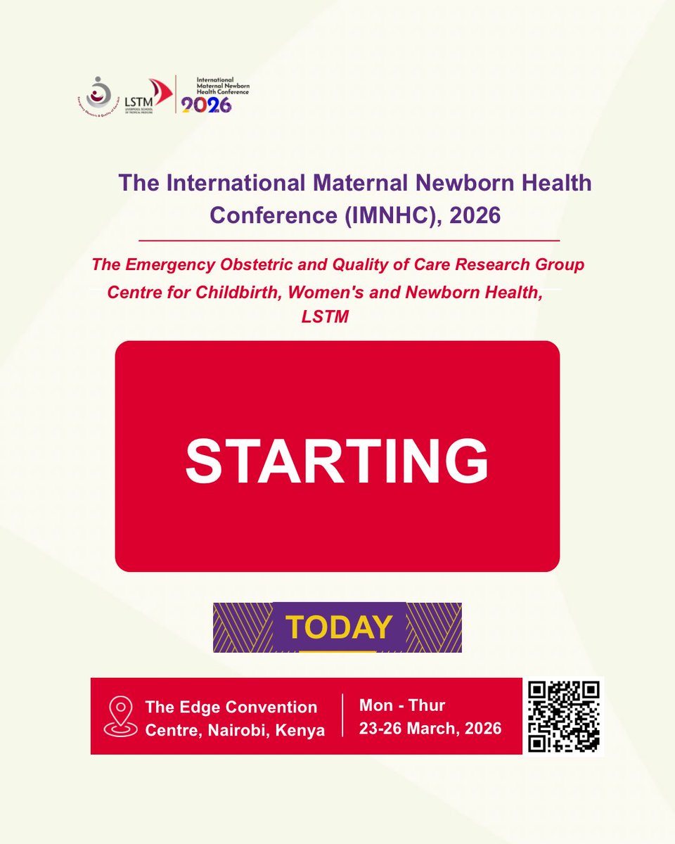 LSTMNigeria's tweet photo. It starts today.

The International Maternal Newborn Health Conference (IMNHC) 2026 begins, bringing together voices committed to improving maternal and newborn health.

Let the conversations begin.

#IMNHC2026 https://t.co/LpZc72bpcQ