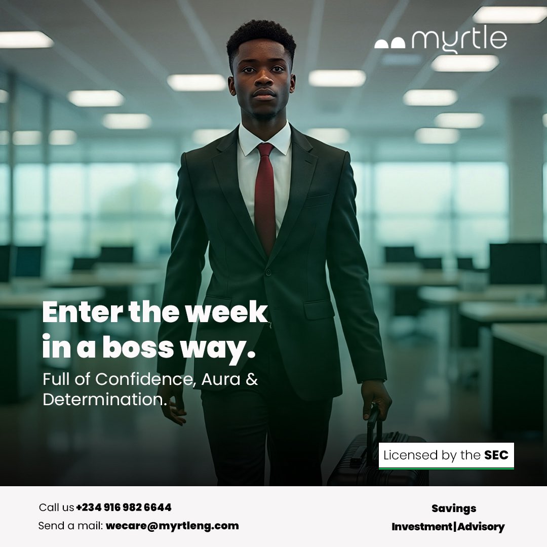 Make this week an eventful one, be strategic, full of confidence and take charge.

#mondaymotivation #myrtle #finance