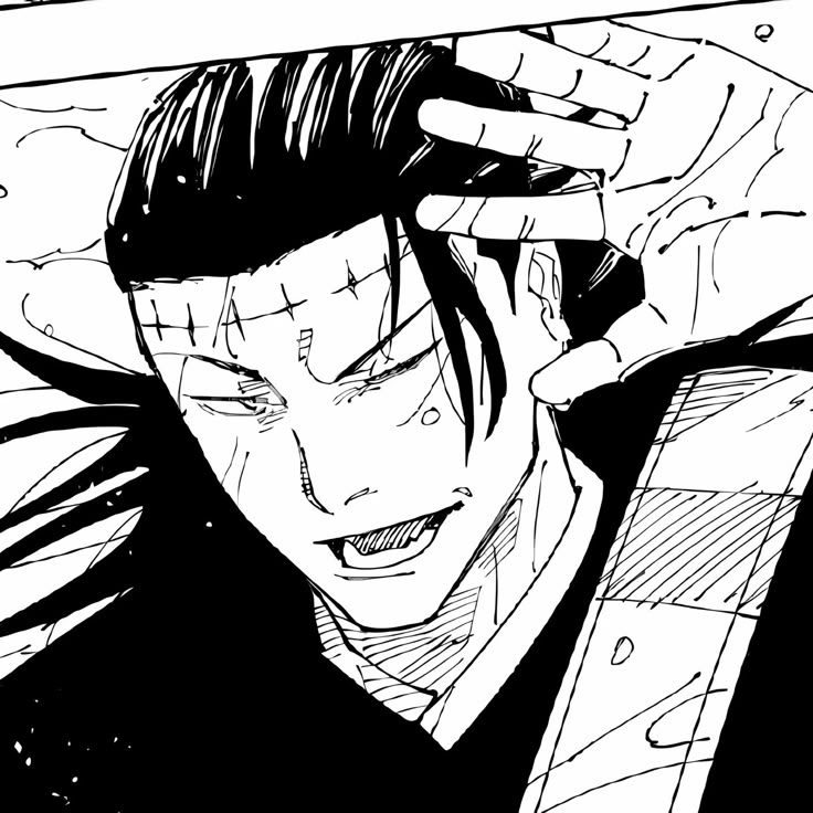 kenjaku doodle/panel redraw again haiii!!