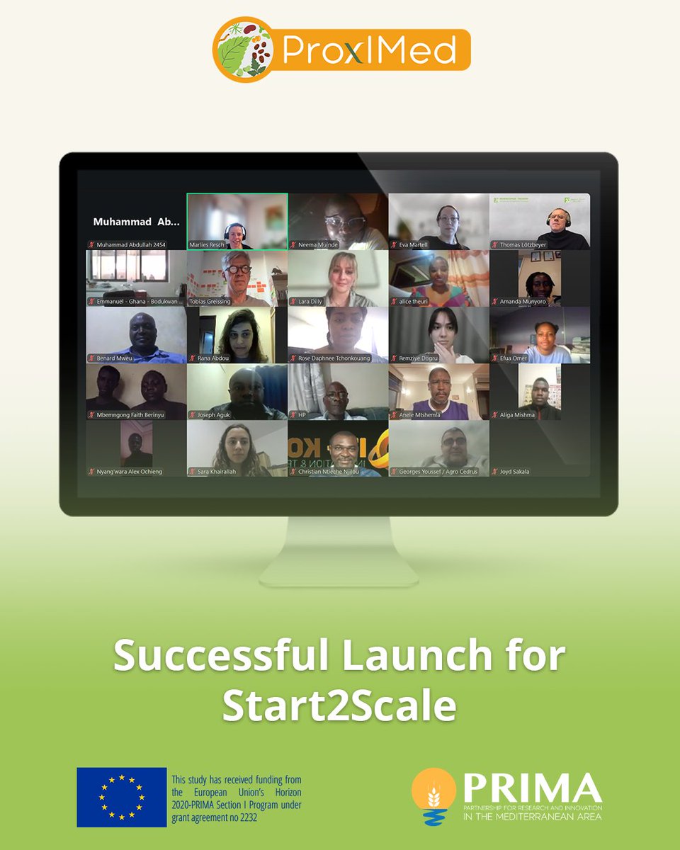 proximedprima's tweet photo. The Start2Scale program is officially underway. With 163 participants from 30 countries, we are working to scale alternative protein solutions across the Mediterranean and beyond.
Great to see such an international start. π
#FoodTech #ProxIMed #Sustainability @PrimaProgram https://t.co/JsnT02AJCp