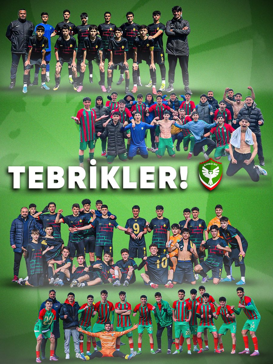 Akademimizden Büyük Başarı!💚❤️

Amedspor Akademi U14, U15, U16 ve U17 takımlarımız, lig gruplarını lider tamamladı. Bu sonuçla Türkiye finallerine katılım için oynanacak eleme müsabakalarına katılma hakkı kazandı.

Takımlarımız, sahada gösterdikleri üstün performans ve