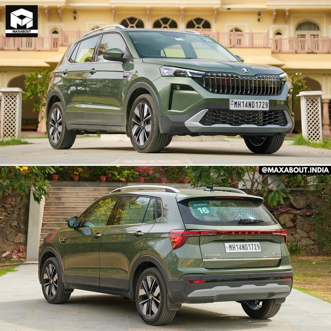 maxabout's tweet image. 🚨 2026 Skoda Kushaq Launched! 🚙

The Kushaq facelift arrives at ₹10.69L, bringing fresh design and tech upgrades to the SUV space.

⚙️ New 8-speed AT
💆 Rear massage seats
☀️ Panoramic sunroof

Does it rule the segment?

#SkodaKushaq #SUV #CarLaunch #Skoda